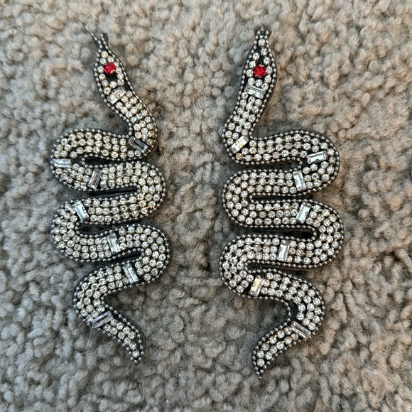 Bejeweled Snake Earrings - Picture 2 of 4